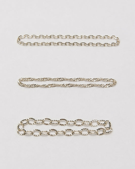 3 types chain ring 【 K10 yellow gold 】